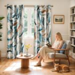 SUBRTEX Blackout Curtains 52Wx108L, Room Darkening Floral Curtains, Thermal Insu... - Image 6