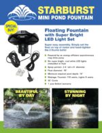 EasyPro MWF36 Starburst Mini Floating Fountain with Super Bright LED Light Set |... - Image 3