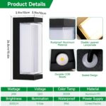 Modern Outdoor Wall Lights 24W LED Exterior Wall Sconces Light Fixtures, Black A... - Image 3
