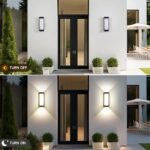 Modern Outdoor Wall Lights 24W LED Exterior Wall Sconces Light Fixtures, Black A... - Image 6