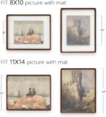 11x14 Frame, Solid Walnut Wood Poster Frame with Mat for 8x10 or 11x14 without M... - Image 5