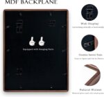 11x14 Frame, Solid Walnut Wood Poster Frame with Mat for 8x10 or 11x14 without M... - Image 7
