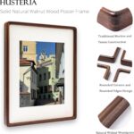 11x14 Frame, Solid Walnut Wood Poster Frame with Mat for 8x10 or 11x14 without M... - Image 8