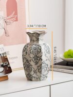 Blue and White Vase, Vintage Blue Ceramic Flower Vessel,Ceramic vases for Home D... - Image 3