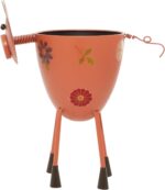 Deco 79 Metal Pig Indoor/Outdoor Planter - Large Planter Pot with Floral Accents... - Image 4