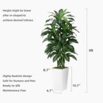 Artificial Dracaena Tree 5FT - Fake Tree with Black Tall Planter - Faux Yucca Ta... - Image 7
