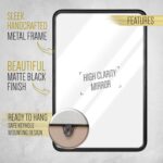 HBCY Creations 20x30 Inch Rectangle Black Mirror, Deep Frame Vanity Mirror, Matt... - Image 3