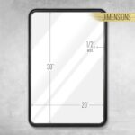 HBCY Creations 20x30 Inch Rectangle Black Mirror, Deep Frame Vanity Mirror, Matt... - Image 4