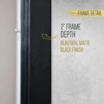 HBCY Creations 20x30 Inch Rectangle Black Mirror, Deep Frame Vanity Mirror, Matt... - Image 5