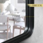 HBCY Creations 20x30 Inch Rectangle Black Mirror, Deep Frame Vanity Mirror, Matt... - Image 6
