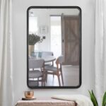 HBCY Creations 20x30 Inch Rectangle Black Mirror, Deep Frame Vanity Mirror, Matt... - Image 7