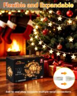Twinkle Star 100 LED Star String Lights, 33FT Plug in Fairy String Lights Waterp... - Image 4