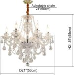 Crystal Chandelier 6 Lights Clear K9 Crystal Luxury Interior Decoration Ceiling ... - Image 5