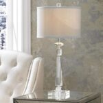 Vienna Full Spectrum Aline 27" Tall Geometric Modern Table Lamps Set of 2 Clear ... - Image 7