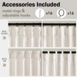 MIULEE Pinch Pleated Thick Linen Curtains 90 Inches Long 2 Panels for Living Roo... - Image 7