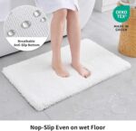 Disolla White Bathroom Rug 17x24 - Non-Slip Plush Small Bath Mat, Highly Absorbe... - Image 5