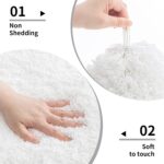 Disolla White Bathroom Rug 17x24 - Non-Slip Plush Small Bath Mat, Highly Absorbe... - Image 6