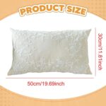 Qianly Throw Pillow Luxury Versatile Embroidery Lace Floral Sofa Cushion for Cou... - Image 3