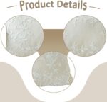 Qianly Throw Pillow Luxury Versatile Embroidery Lace Floral Sofa Cushion for Cou... - Image 4