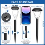 GIGALUMI 8 Pack Solar Lights Outdoor, Solar Pathway Lights with Great Pattern, W... - Image 4