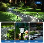 GIGALUMI 8 Pack Solar Lights Outdoor, Solar Pathway Lights with Great Pattern, W... - Image 5