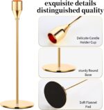 Oatnauxil Metal Gold Taper Candle Holder for Wedding, Dinning, Party, Fits 3/4 i... - Image 3