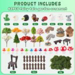 62 Pcs Mini Fairy Garden Accessories Outdoor, Fairy House Accessories Including ... - Image 3