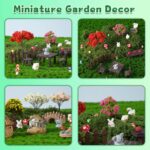 62 Pcs Mini Fairy Garden Accessories Outdoor, Fairy House Accessories Including ... - Image 5