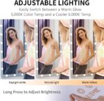 ANYHI 63"X23" Full Length Mirror with Lights, Bedroom Full Body Mirror with Ligh... - Image 9