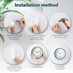 QPEUIM Wall Clock 12 Inch Wall Clocks Non-Ticking Battery Operated with Stereosc... - Image 6