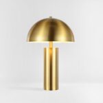 SAFAVIEH Lighting Collection – Iria Gold Dome Mushroom Table Lamp, Modern Metal ... - Image 3