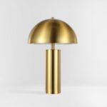 SAFAVIEH Lighting Collection – Iria Gold Dome Mushroom Table Lamp, Modern Metal ... - Image 6