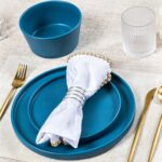 Plates and Bowls Sets for 4 - CJDC-QUELO 16 Piece Stoneware Dinnerware Sets with... - Image 9