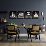 Meetdeceny Fashion Wall Art for Living Room-Black And White Wall Art Decor for W... - Image 3