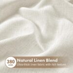 MIULEE Thick Linen Curtains 108 Inches Long Neutral Ivory Semi Sheer for Farmhou... - Image 6