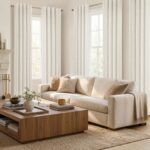 MIULEE Thick Linen Curtains 108 Inches Long Neutral Ivory Semi Sheer for Farmhou... - Image 9
