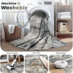 pmtsns Area Rugs 8x10 for Living Room: Washable Rug Modern Abstract Neutral Soft... - Image 4