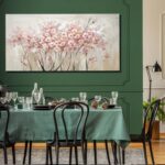 YJYart White Floral Oil Painting Canvas Art Wall Decor Modern Botanical Picture ... - Image 7