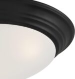 DESIGNERS FOUNTAIN 2-Lights Flush Mount Ceiling Lights, 14 Inch Tap Etched Glass... - Image 5