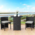 TWT Patio Furniture Set Aluminum 3 Pieces All-Weather Rattan Outdoor Chairs with... - Image 3