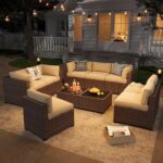 Aoxun Patio Furniture Sets, 10-Piece Outdoor Patio Furniture with Thick Cushions... - Image 4