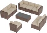 Aoxun Patio Furniture Sets, 10-Piece Outdoor Patio Furniture with Thick Cushions... - Image 10
