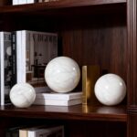 White Natural Marble Decorative Sphere Set, Heavy Solid Stone Balls for Home Dec... - Image 7