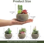 Succulents Plants Artificial 4 Pack, Mini Fake Succulents in Pots, Assorted Smal... - Image 3