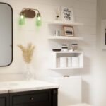 RICHER HOUSE White Floating Shelves Set of 3, Modern Bathroom Shelves Wall Mount... - Image 4