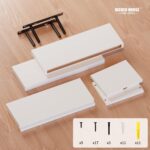 RICHER HOUSE White Floating Shelves Set of 3, Modern Bathroom Shelves Wall Mount... - Image 5