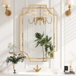 Kelly Miller Gold Bathroom Mirror for Wall, 24"x36" Large Decorative Mirror Gold... - Image 3