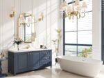 Kelly Miller Gold Bathroom Mirror for Wall, 24"x36" Large Decorative Mirror Gold... - Image 5