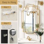 Kelly Miller Gold Bathroom Mirror for Wall, 24"x36" Large Decorative Mirror Gold... - Image 7