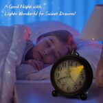 RODH Battery Alarm Clock,Night Light,Vintage Hangable Super Silent Non Ticking A... - Image 4